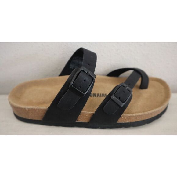 Cushionaire 779601 Women's Sz 8M Black Luna Cork Footbed Sandals SIB - Picture 9 of 13